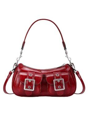 Faux Leather Vintage Hobo Crossbody Bag Convertible Shoulder Purse